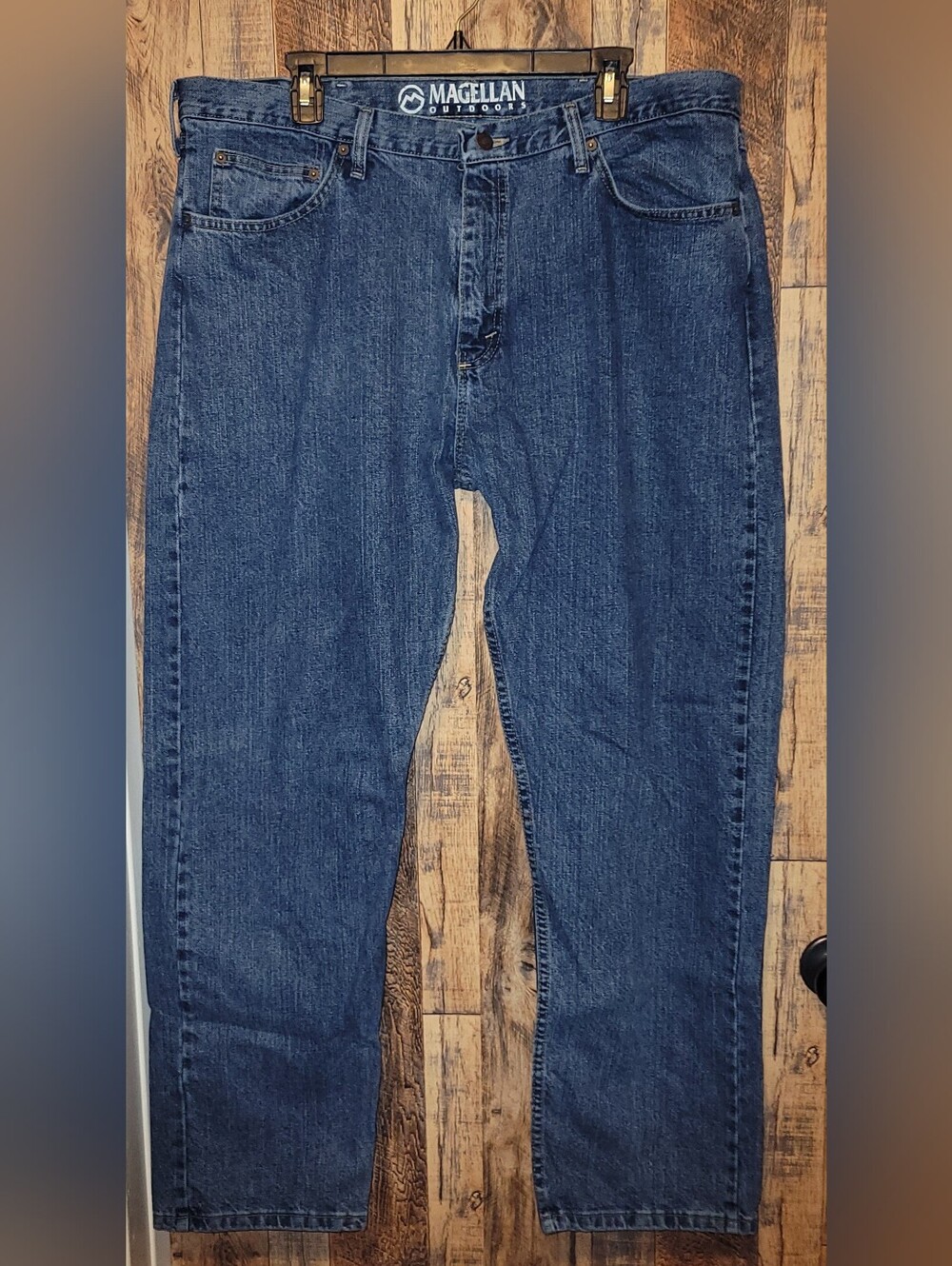 Magellan Outdoors Men's Straight Leg Dark Blue Jeans